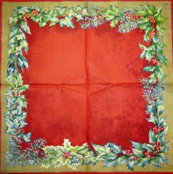 190 Christmas Flowers - 3-ply (red) - Ihr